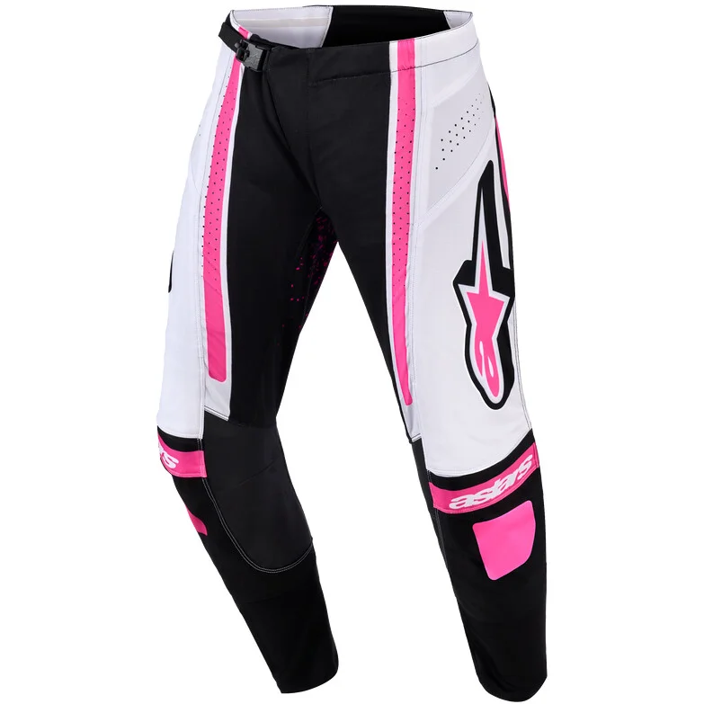 Non Perdere Alpinestars STELLA TECHSTAR NOMUR Women's Cross Enduro Motorcycle Pants Black White Fuchsia