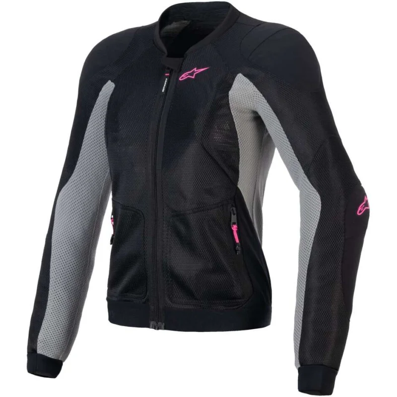 Alpinestars STELLA TROOP-AIR Women's Summer Motorcycle Jacket Black Grey Pink Fluorescent Più Venduto