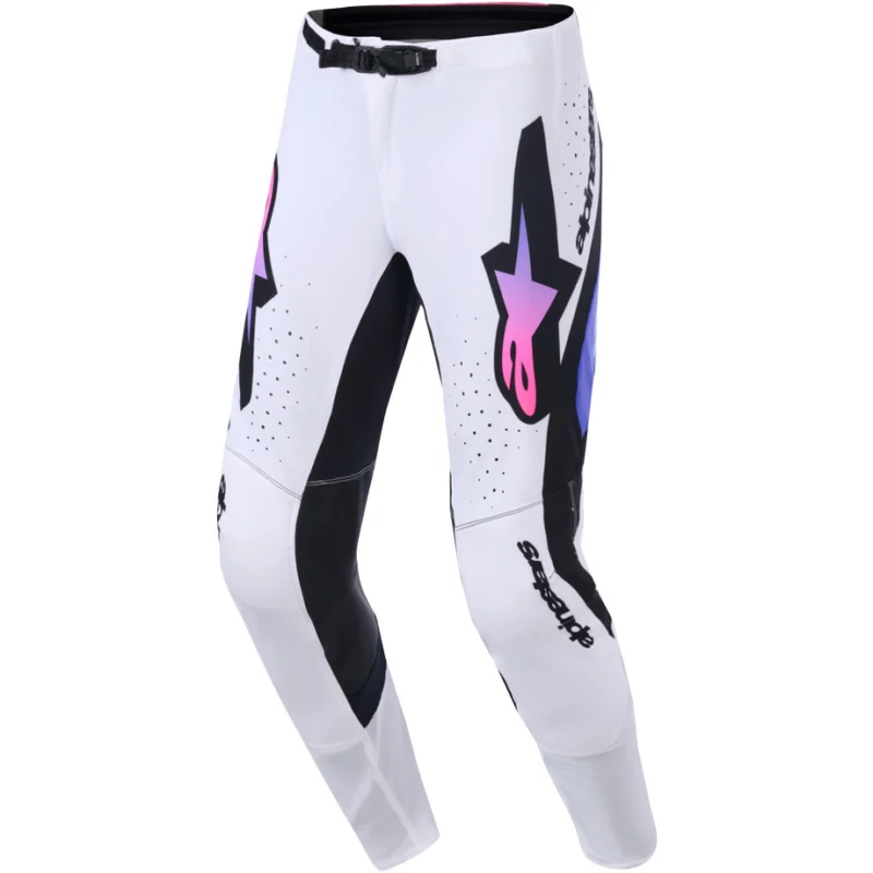 Alpinestars SUPERTECH AFD PRO VISTA Motocross Enduro Pants White Purple Black Prezzo Basso