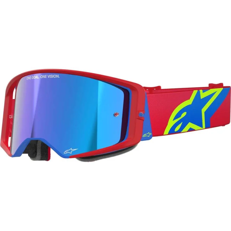 Promozione Esclusiva Alpinestars SUPERTECH CORP Helmet Mask Red Blue Mirror Blue
