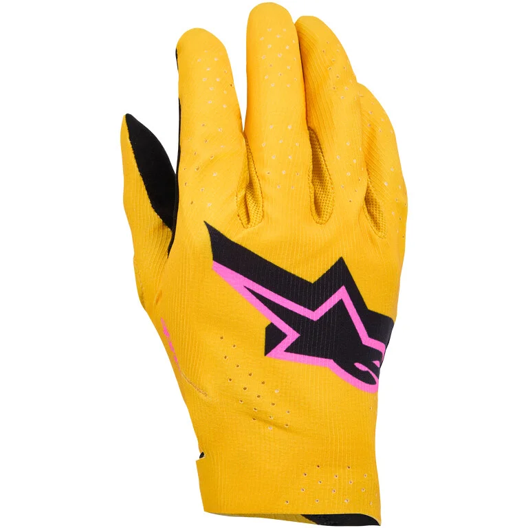 Alpinestars Supertech MX Cross Enduro Gloves Gold Black Pink Fluorescent Scelto Dai Clienti