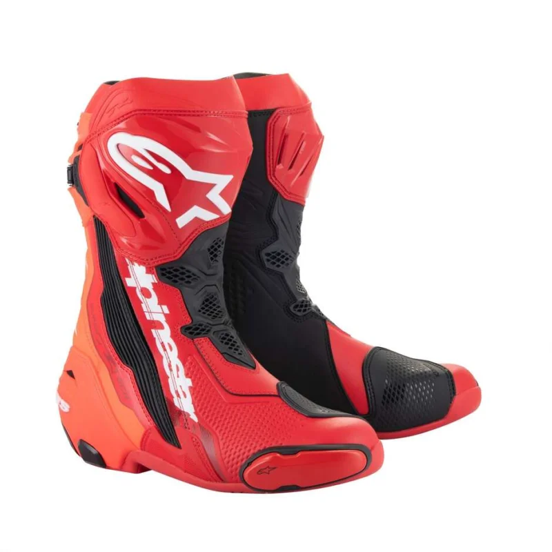 Scelto Dai Clienti Alpinestars SUPERTECH R Motorcycle Racing Boots Red Fluo Red