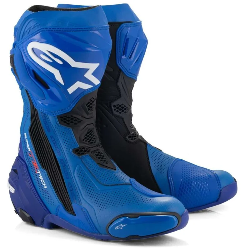 Prezzo Conveniente Alpinestars SUPERTECH R VENTED Motorcycle Boots Blue Black