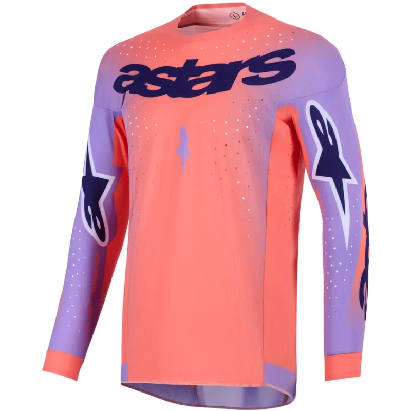 Occasione Alpinestars SUPERTECH SCENZ Coral Purple Cross Enduro Motorcycle Jersey