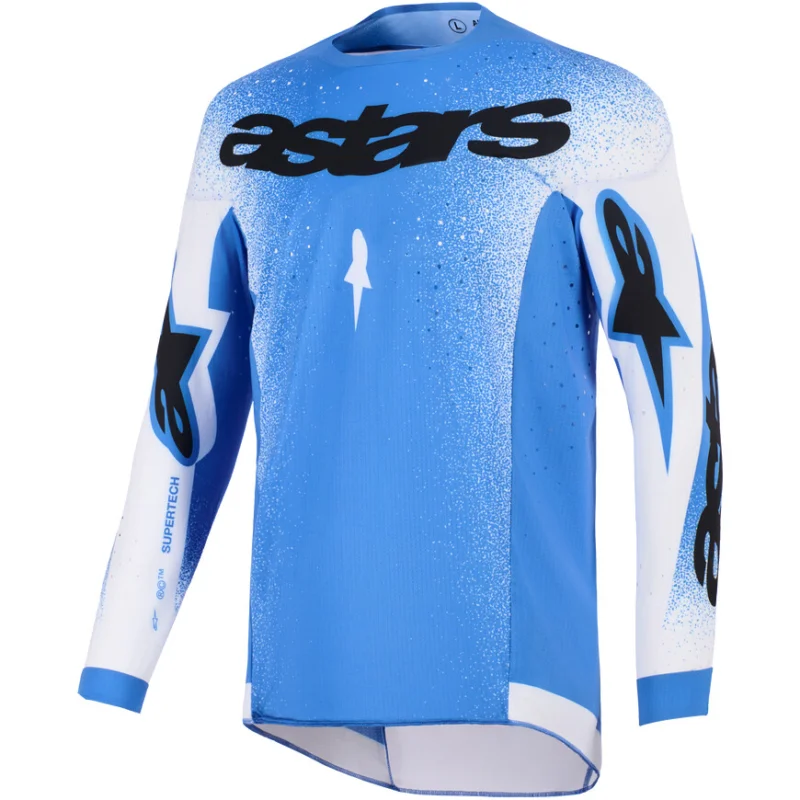 Direttamente Dal Produttore Alpinestars SUPERTECH SCENZ Cross Enduro Jersey Light Blue White