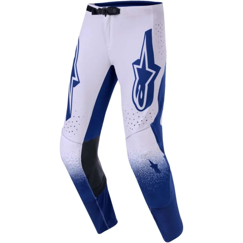 Alpinestars SUPERTECH SCENZ Cross Enduro Motorcycle Pants Light Grey Dark Blue Prezzo Basso