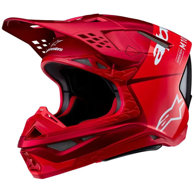 Alpinestars SUPERTECH S-M10 FLOOD 22.06 Fluo Red Motorcycle Cross Enduro Helmet Saldi