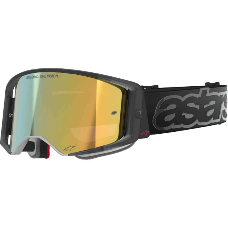 Compra Oggi Stesso Alpinestars SUPERTECH VISION VISTA Helmet Mask Mirror Black Gold