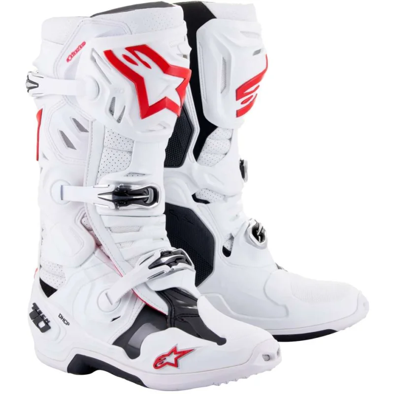 Offerta Speciale Alpinestars TECH 10 SUPERVENTED Cross Enduro Motorcycle Boots Red White