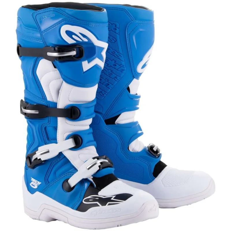 Professionale Alpinestars TECH 5 Blue White Cross Enduro Motorcycle Boots