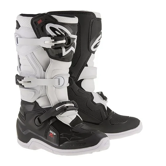 Alpinestars Tech 7 S Youth Enduro Moto Cross Enduro Boots Black White Ultime Pezzi
