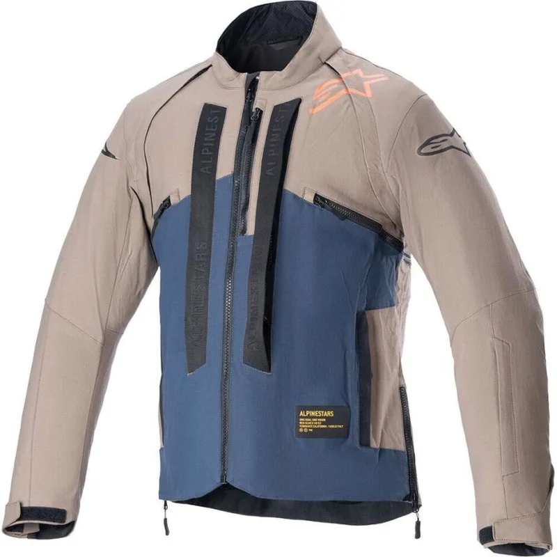 Alpinestars TECHDURA Falcon Off-Road Enduro Motorcycle Jacket Brown Navy Prezzo Ridotto