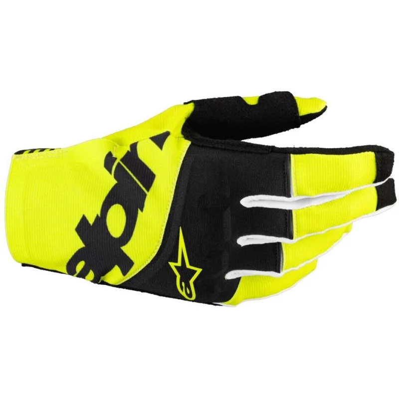 Popolare Alpinestars TECHSTAR Cross Enduro Motorcycle Gloves Black Fluorescent Yellow