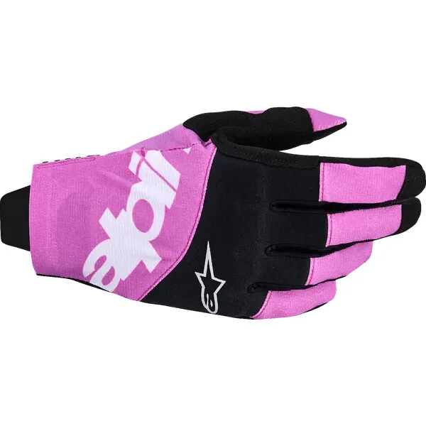 Alpinestars TECHSTAR Cross Enduro Motorcycle Gloves Black Light Grey Purple Spedizione Gratuita