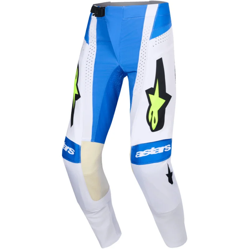 Alpinestars TECHSTAR KNIF Cross Enduro Motorcycle Pants Light Blue Black Fluorescent Yellow Occasione Imperdibile