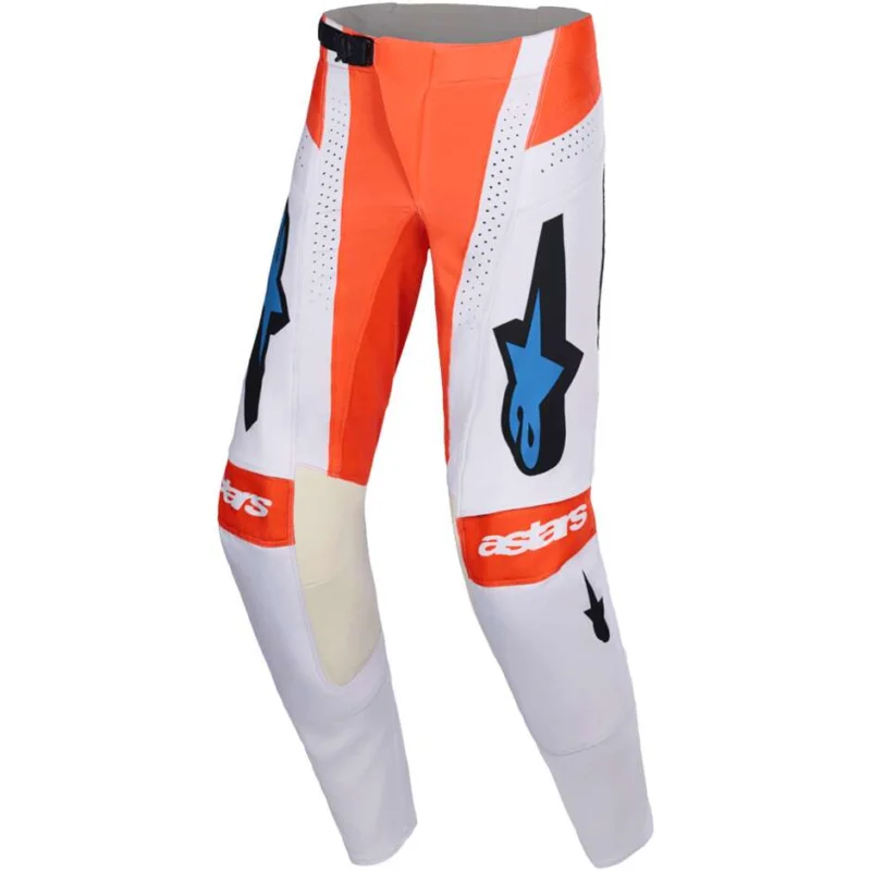 Economico Alpinestars TECHSTAR KNIF Cross Enduro Motorcycle Pants Light Grey Fluo Orange Black