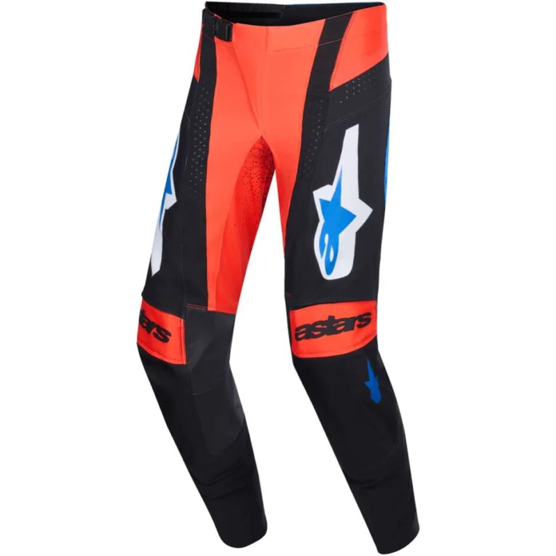 Alpinestars TECHSTAR KNIF Cross Enduro Motorcycle Pants Orange Black Light Blue Compra Oggi Stesso