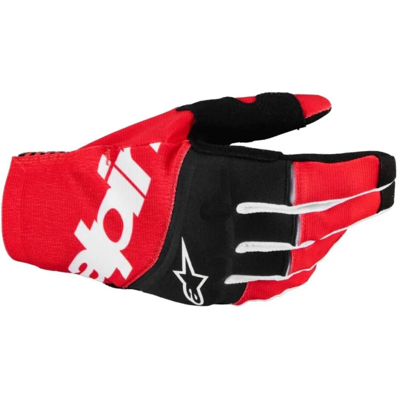 Alpinestars TECHSTAR Motocross Enduro Gloves Black Bright Red Offerta Lampo