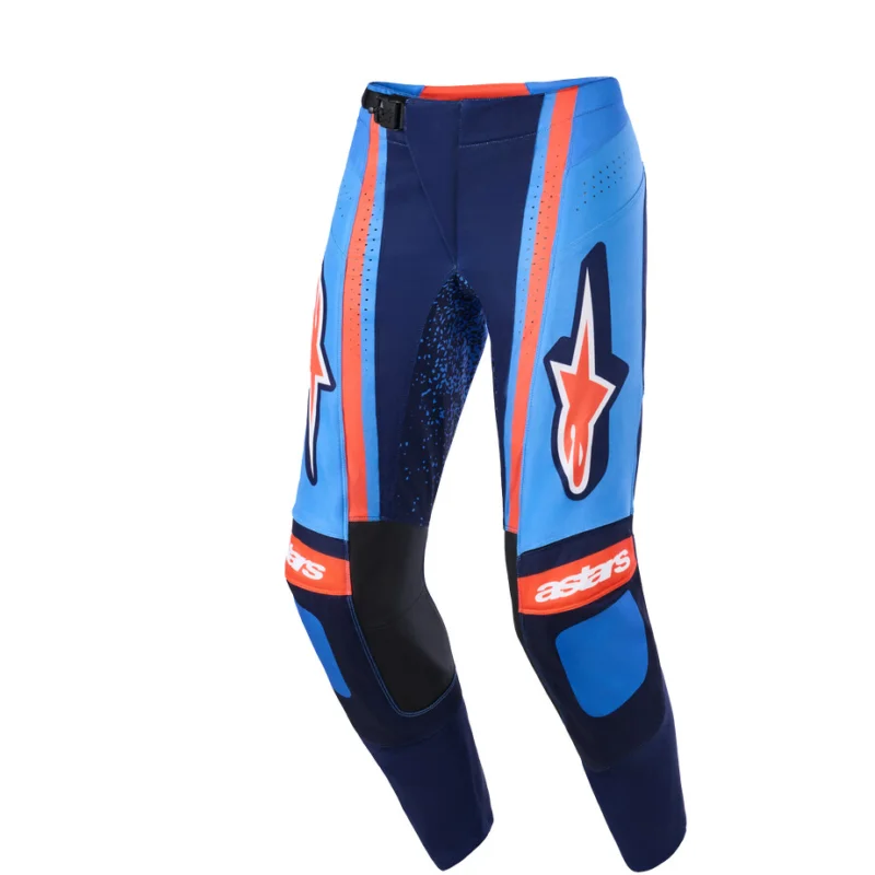 Alpinestars TECHSTAR NOMUR Motocross Enduro Pants Orange Navy Blue Light Blue Prezzo Di Fabbrica