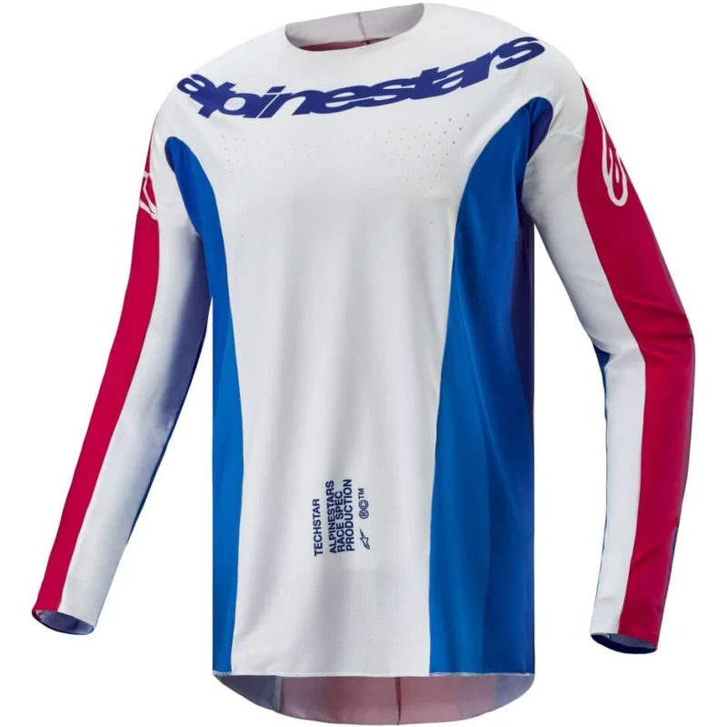 Subito Disponibile Alpinestars TECHSTAR PNEUMA Cross Enduro Motorcycle Jersey Blue Red White