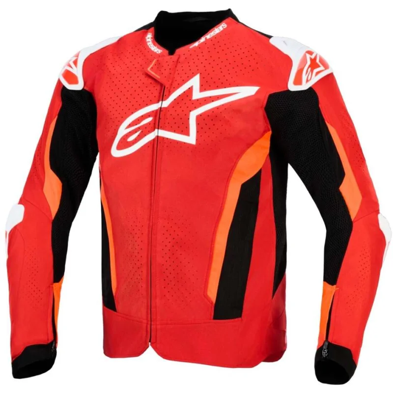 Alpinestars T-GP AIR Motorcycle Jacket Bright Red Fluorescent Red Black Economico