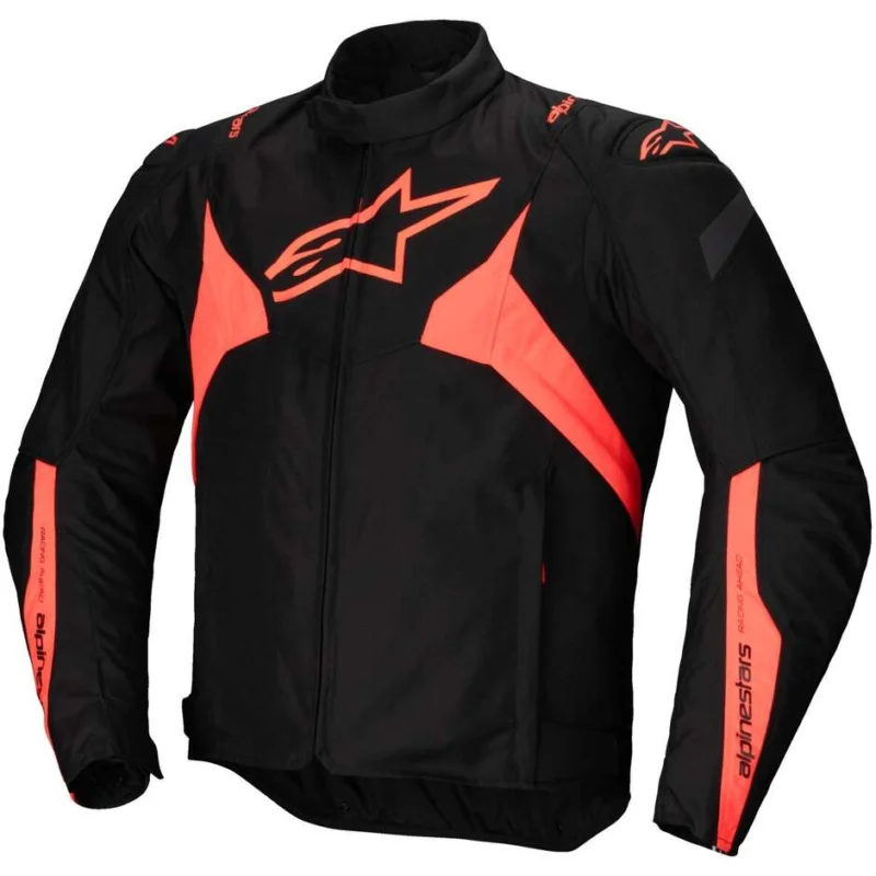 Promo Stagionale Alpinestars T-JAWS V4 WP Fabric Motorcycle Jacket Black Fluorescent Red