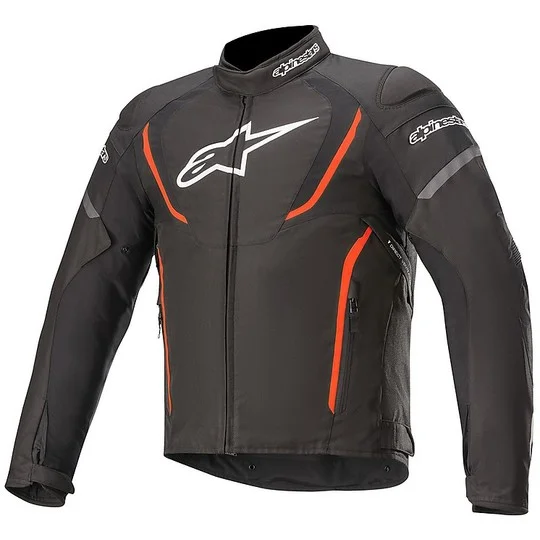Alpinestars T-JAW v3 Waterproof Motorcycle Jacket Waterproof Black Red Fluo Promozione Esclusiva