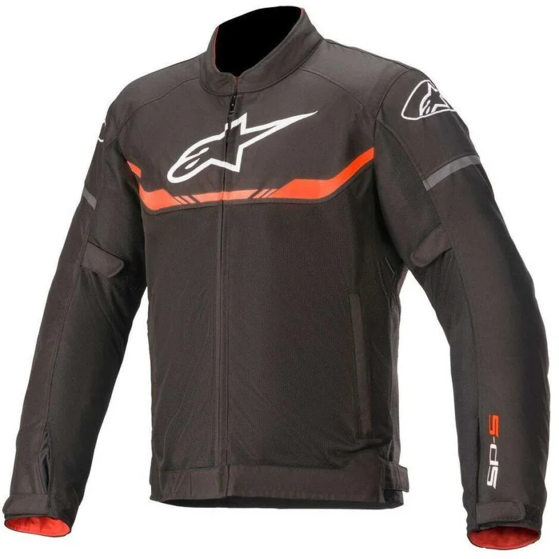 Alpinestars T-SPS AIR Perforated Motorcycle Jacket Fluo Red Black Saldi