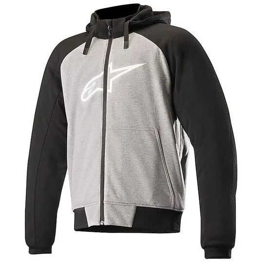Professionale Alpinestars Urban Fabric Motorcycle Sweatshirt CHROME SPORT Hoodie Melange Gray