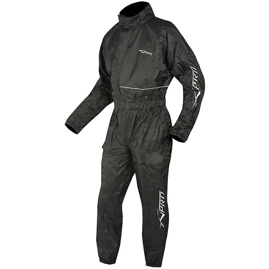 A-Pro LAGOON Full Motorcycle Rain Suit Black Prezzo Conveniente