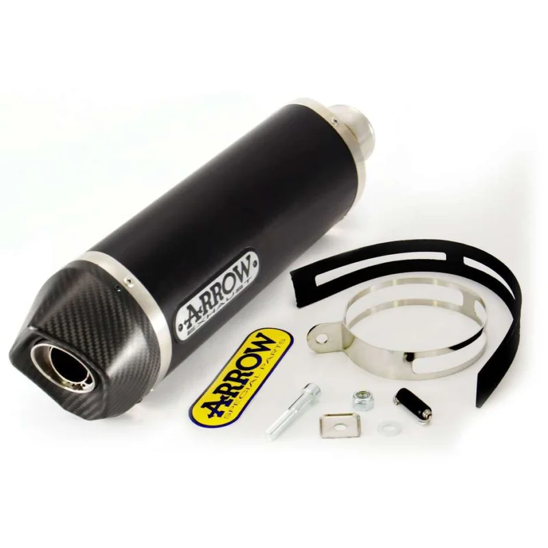 Offerta Speciale Arrow Race-Tech dark aluminum exhaust with carby end cap for Ducati Hypermotard / Hyperstrada (13-18)
