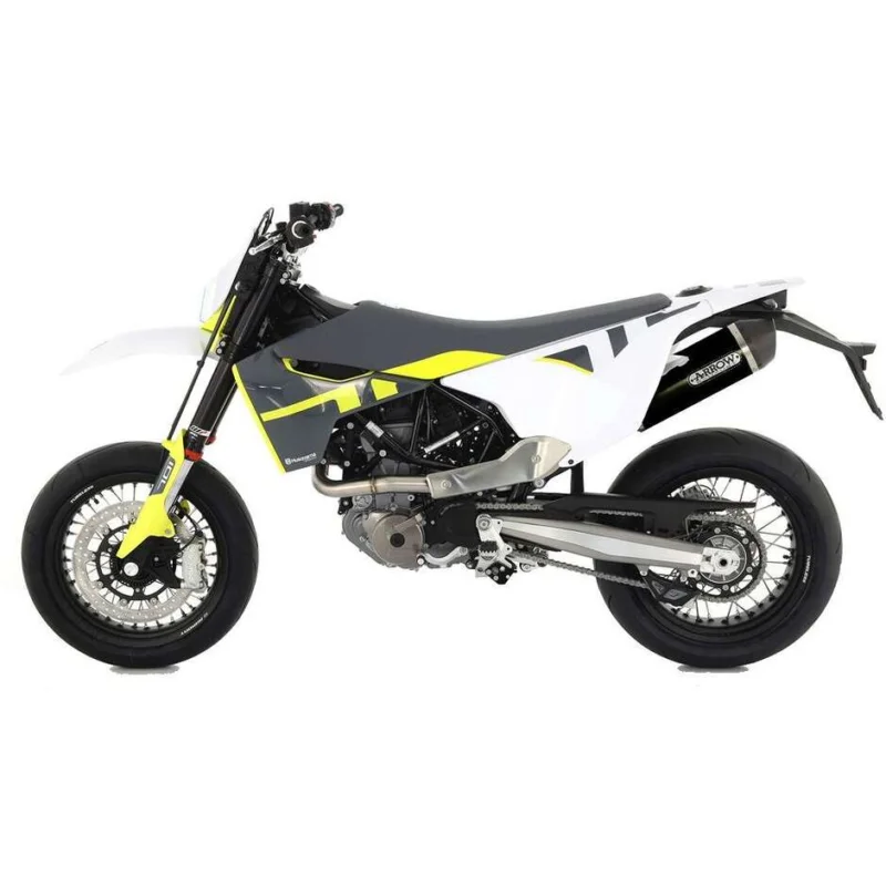 Arrow Race-Tech Dark Aluminum Silencer with Carby End Cap for Husqvarna 701 Enduro/Supermoto Novità