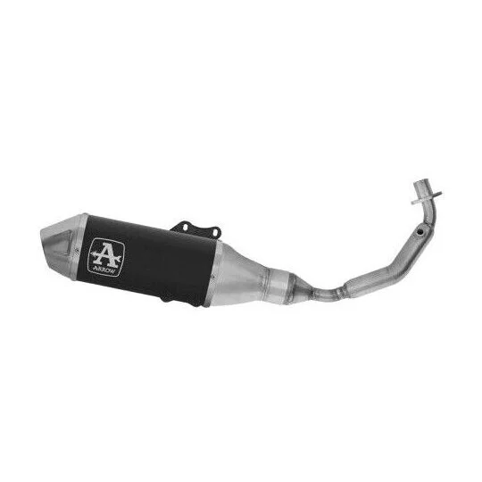 Arrow Racing Complete Exhaust with Urban Dark Aluminium Silencer and Stainless Steel End Cap for Piaggio Vespa Primavera 125 (24-25) Vendita Finale