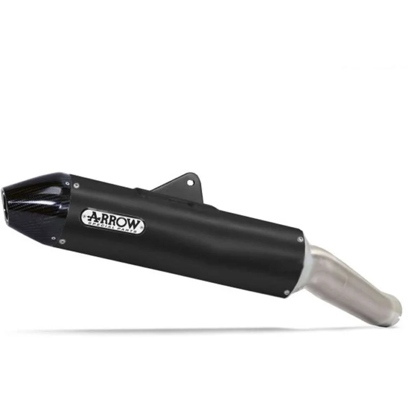 Arrow Thunder Dark Aluminum Exhaust Muffler with Carby End Cap For Honda CRF 250 L / Rally (17-18) / CRF 300 L (21-24) Vendita Finale