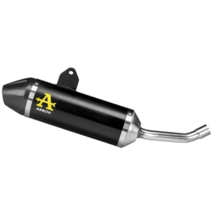 Scelto Dai Clienti Arrow Thunder Dark Aluminum Exhaust with Carby End Cap for Fantic Motor XEF / XMF 125 (2023-24)