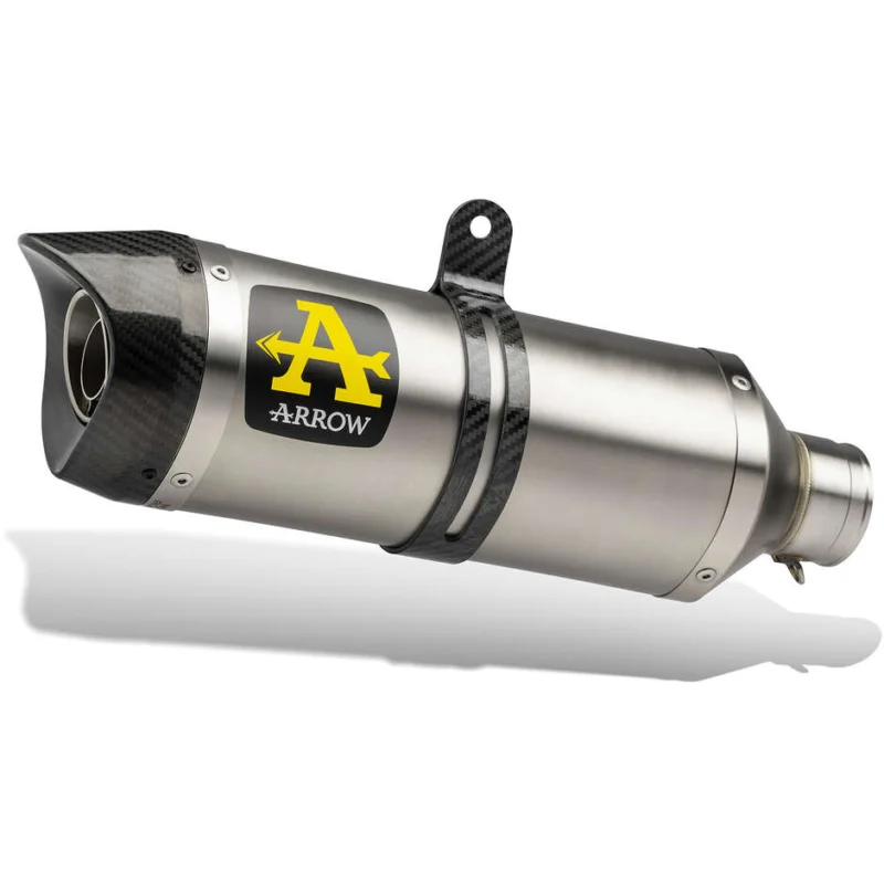 Spedizione Espresso Arrow Thunder Titanium Exhaust with Carby End Cap for Yamaha MT 125 (14-19)