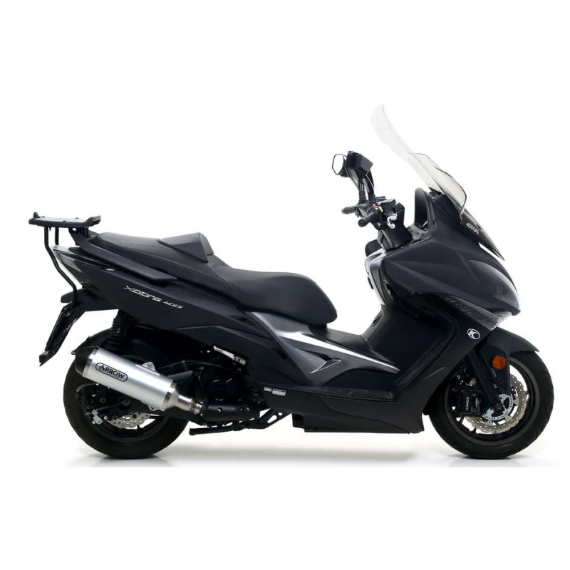 Arrow Urban stainless steel exhaust with Dark end cap for Kymco XCITING 400i (17-18) Offerta Speciale