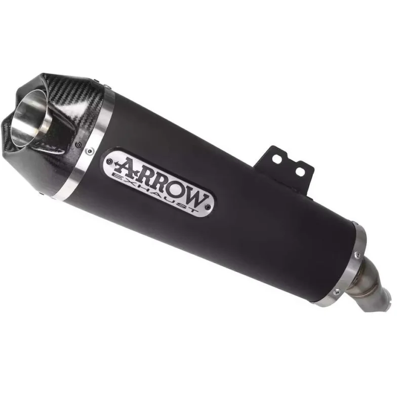 Arrow Works Dark Nichrom Exhaust with Carby End Cap for Benelli 502 C (19-20) Nuovo Arrivo