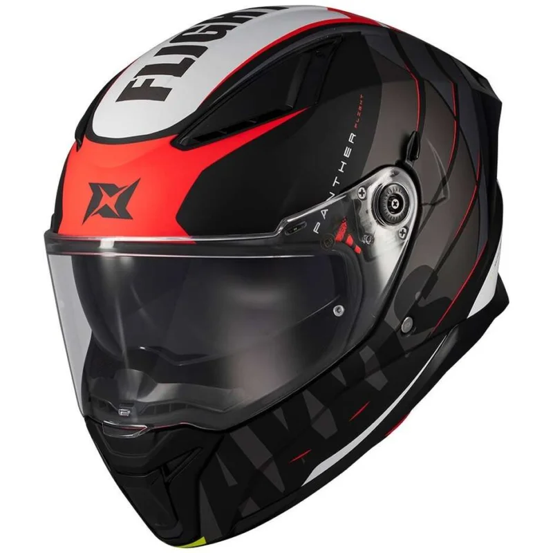 Popolare Axxis FF130SV Panther SV Flight B5 Full Face Motorcycle Helmet Black Red