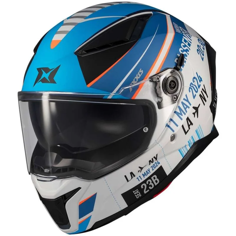 Must-Have Axxis FF130SV Panther SV Passenger A7 Full Face Motorcycle Helmet, Light Blue