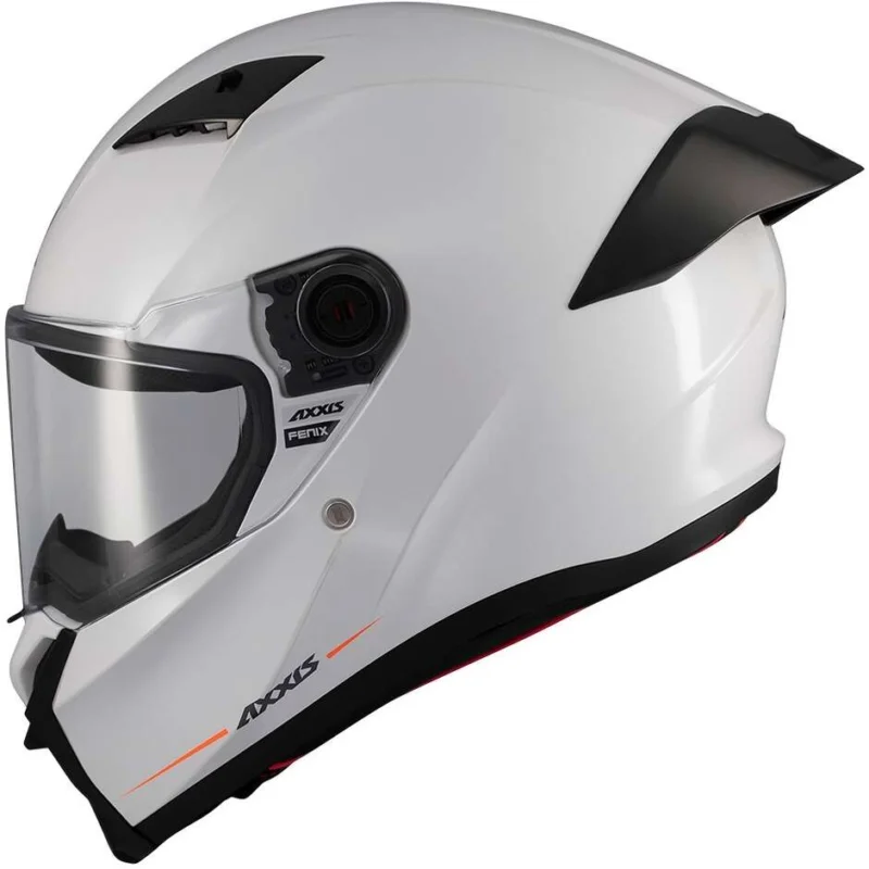 Axxis FF132 Fenix Solid A0 Full Face Motorcycle Helmet Gloss White Prezzo Di Fabbrica
