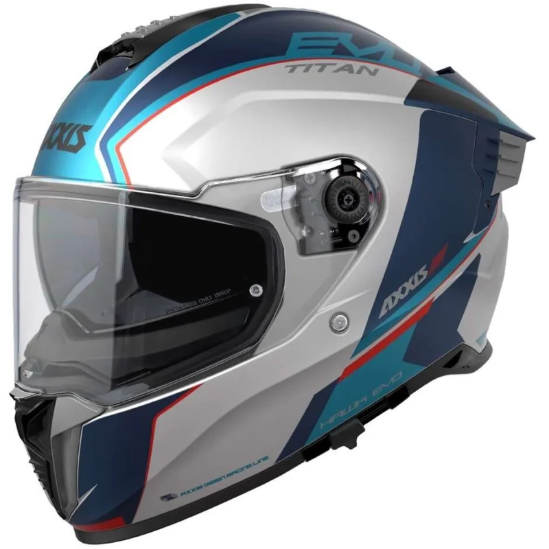 Soddisfatti O Rimborsati Axxis Full Face Motorcycle Helmet ff122sv Hawk Evo Sv Titan A7 Silver Blue