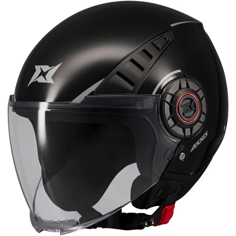 Prezzo Di Fabbrica Axxis Jet Motorcycle Helmet of513b Metro S V2 Solid A1 Glossy Black