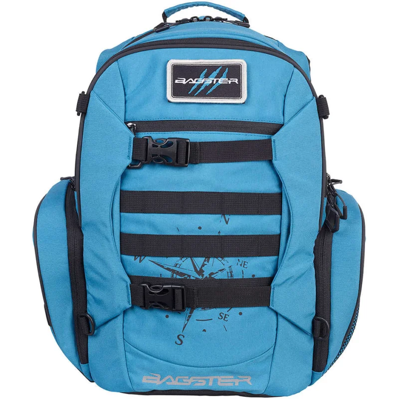 Bagster 28 Liter Wind Technical Motorcycle Backpack, Blue Popolare