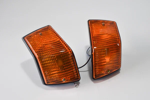 P276 - COPPIA FRECCE POSTERIORI ARANCIONI VESPA PX 125-150-200 Offerta Lampo