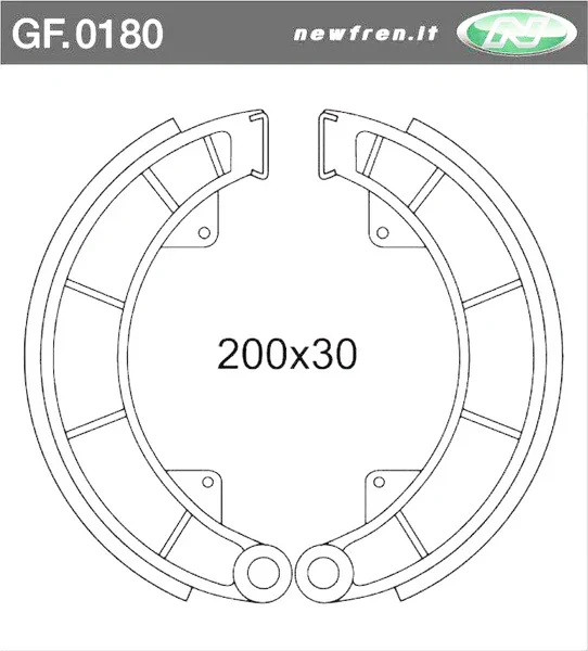 GF0180 - GANASCE FRENO POSTERIORE MOTO GUZZI NUOVO FALCONE 1969>1976 Compra Oggi Stesso