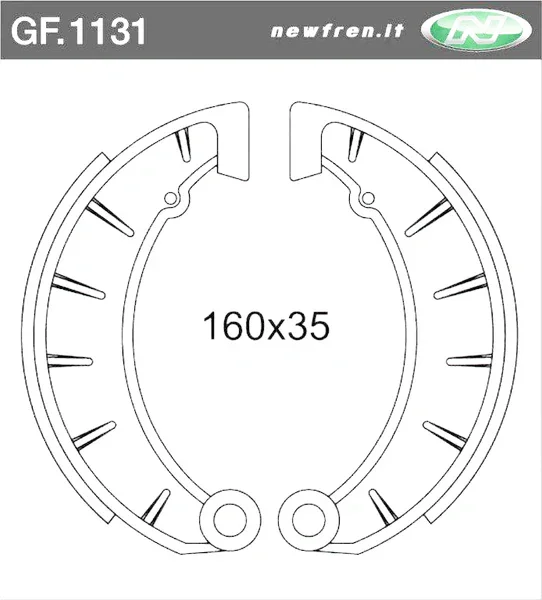 GF1131 - COPPIA GANASCE FRENO ANTERIORI E POSTERIORI NEWFREN JAWA 125-175-250-350 Sconto