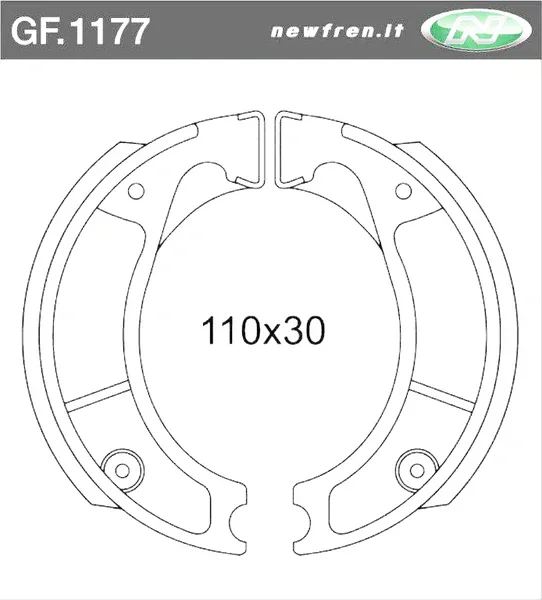 GF1177 - COPPIA GANASCE FRENO POSTERIORI NEWFREN HONDA NX DOMINATOR 250 1987>1993 XLX 2501984 > Di Tendenza