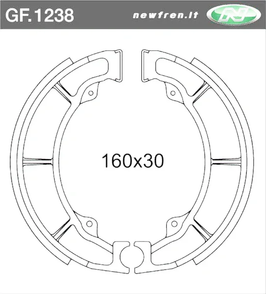 Nuovo Arrivo GF1238 - GANASCE FRENO KAWASAKI Z400-440 79>