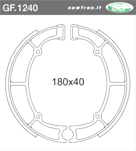 Occasione Imperdibile GF1240 - GANASCE FRENO POST. NEWFREN KAWASAKI EN 500 1990>2004 ZL ELIMINATOR 400 1986 - 1987